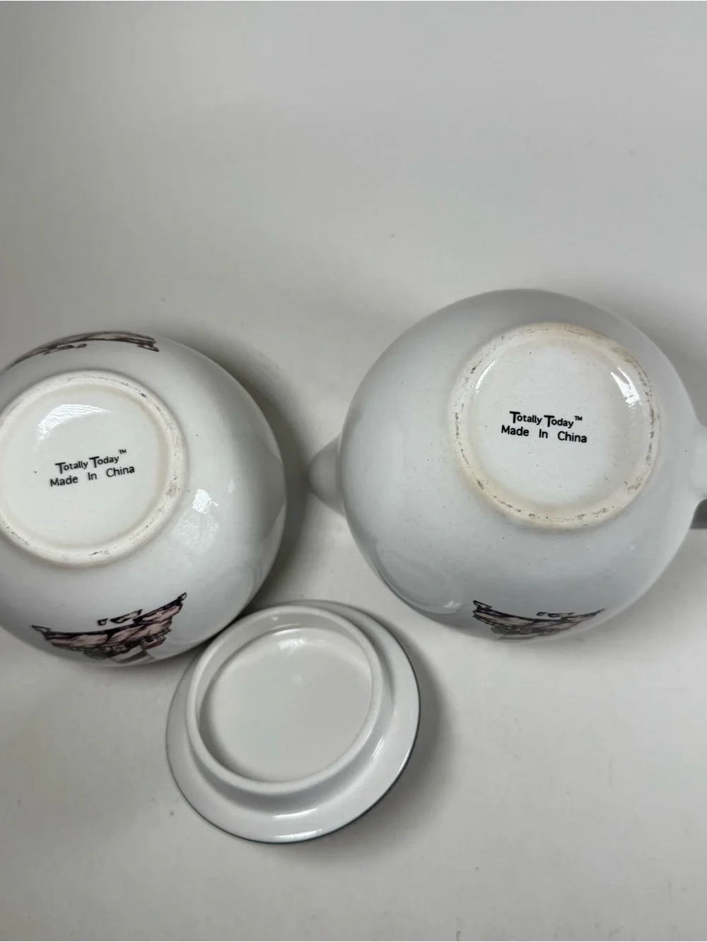 Totally Today Coastal Lighthouse Cream And Sugar Stoneware Pieces 4